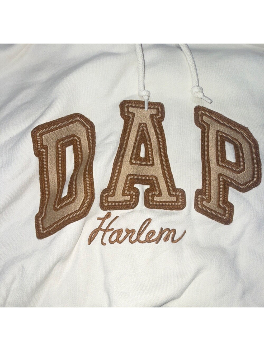 Vintage Style Gap x Dapper Dan DAP Harlem Colorblock Hoodie White Blue Large L
